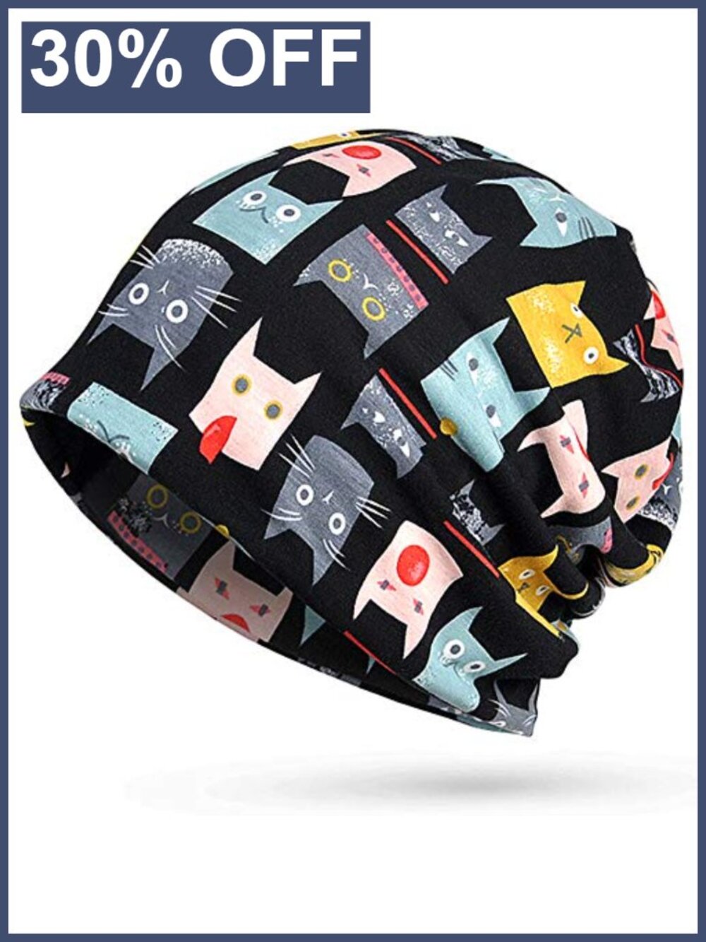 Floral Lace Stretch Slouchy Beanie Hat Chemo Cap Cotton Turban Headwear